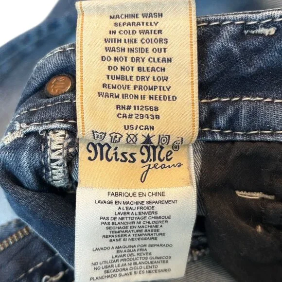 Miss Me Blue Boot Cut Jeans with Star Design - Picture 12 of 15